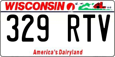 WI license plate 329RTV
