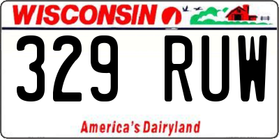 WI license plate 329RUW