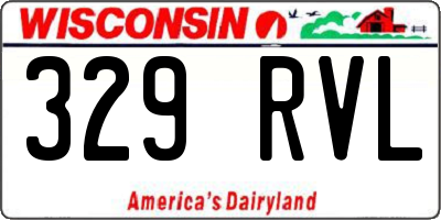 WI license plate 329RVL