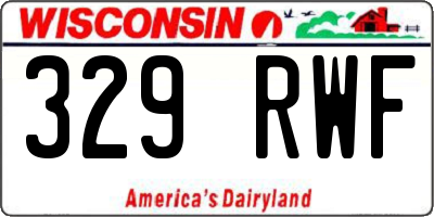 WI license plate 329RWF