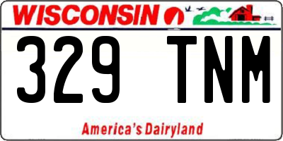 WI license plate 329TNM