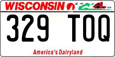 WI license plate 329TOQ