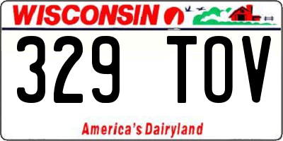 WI license plate 329TOV