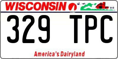 WI license plate 329TPC