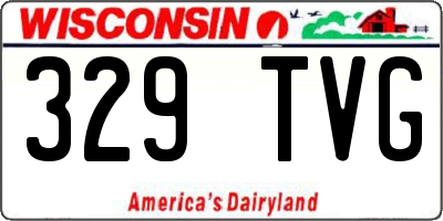 WI license plate 329TVG