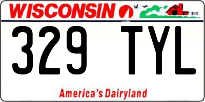 WI license plate 329TYL