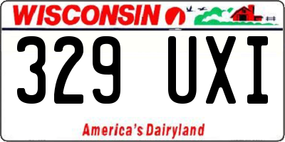 WI license plate 329UXI