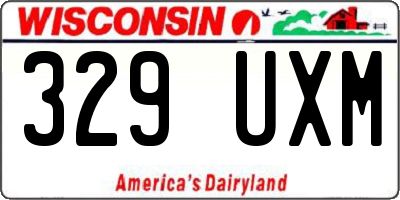 WI license plate 329UXM
