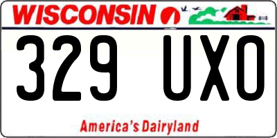 WI license plate 329UXO