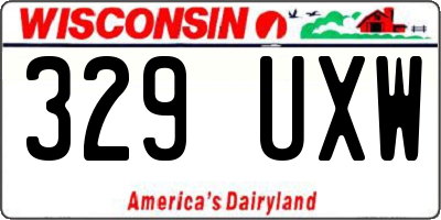 WI license plate 329UXW