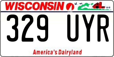WI license plate 329UYR