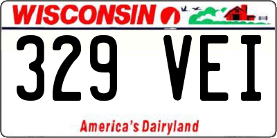 WI license plate 329VEI