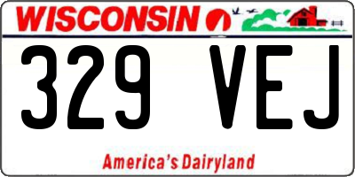 WI license plate 329VEJ