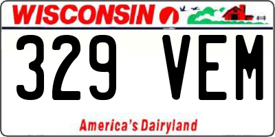 WI license plate 329VEM