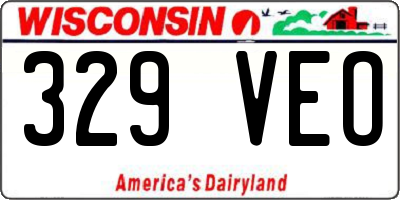 WI license plate 329VEO