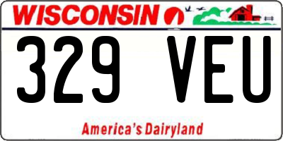 WI license plate 329VEU