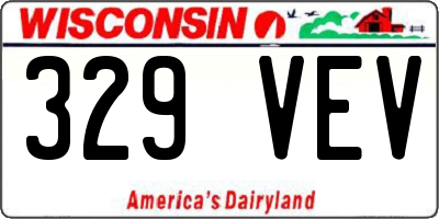 WI license plate 329VEV