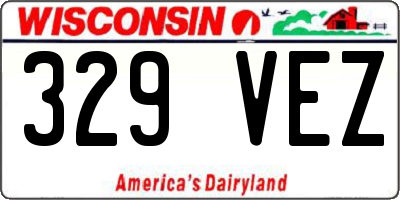 WI license plate 329VEZ
