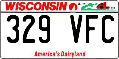 WI license plate 329VFC