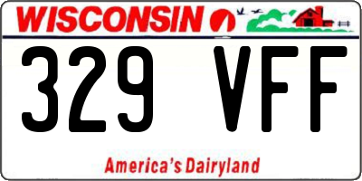 WI license plate 329VFF