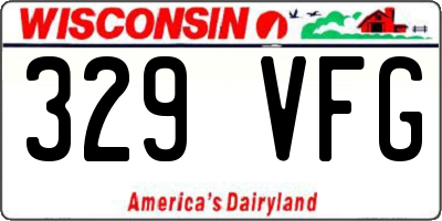 WI license plate 329VFG