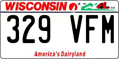 WI license plate 329VFM