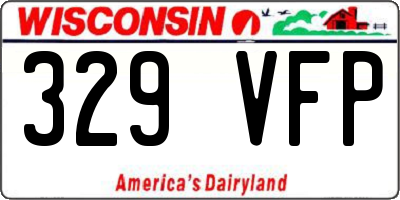 WI license plate 329VFP
