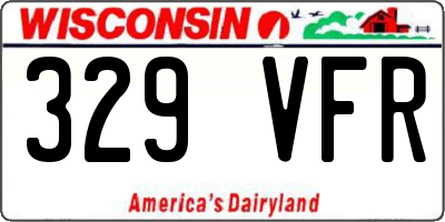 WI license plate 329VFR
