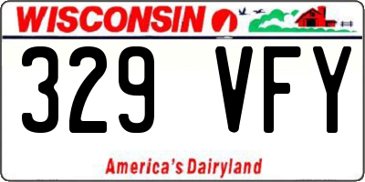 WI license plate 329VFY