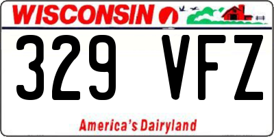 WI license plate 329VFZ