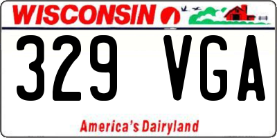 WI license plate 329VGA