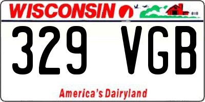 WI license plate 329VGB