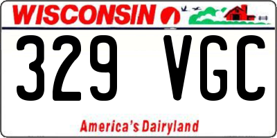 WI license plate 329VGC