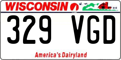 WI license plate 329VGD