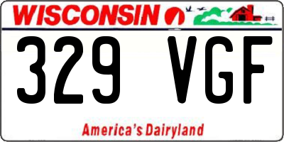 WI license plate 329VGF