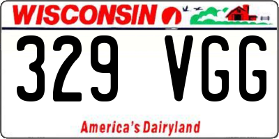 WI license plate 329VGG