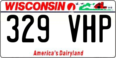 WI license plate 329VHP
