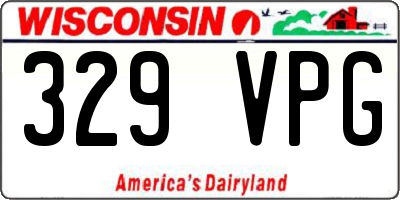 WI license plate 329VPG