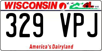 WI license plate 329VPJ
