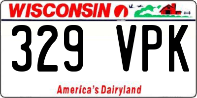 WI license plate 329VPK