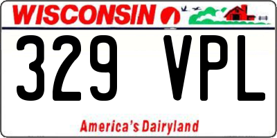 WI license plate 329VPL