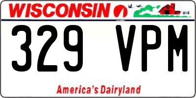 WI license plate 329VPM