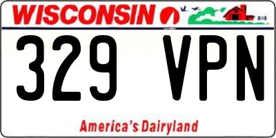 WI license plate 329VPN