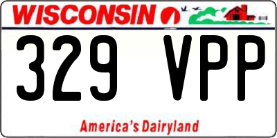 WI license plate 329VPP