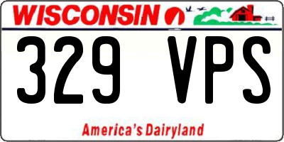 WI license plate 329VPS