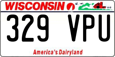 WI license plate 329VPU
