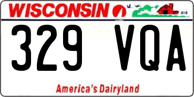 WI license plate 329VQA