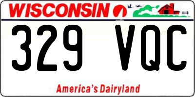 WI license plate 329VQC
