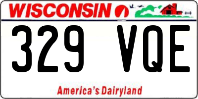 WI license plate 329VQE
