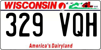 WI license plate 329VQH